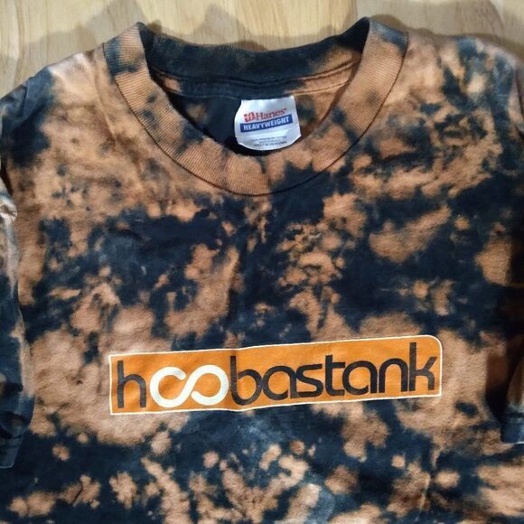 Vintage Hoobastank Logo Tie Dye Reverse Dye T-Shirt - Picture 1 of 7